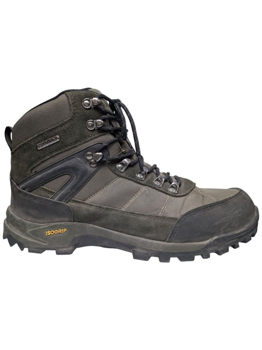 R Cord IsoGrip Hiking Boots Mens Green Leather Waterproof Size 9.5